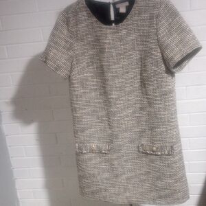 H&M Monochrome Tweed Mini Dress